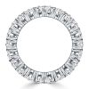 9.24 CTW Double Row Pear Cut Eternity Wedding Band in Sterling Silver