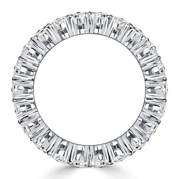 9.24 CTW Double Row Pear Cut Eternity Wedding Band in Sterling Silver