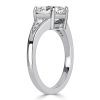 Vintage Cushion Cut Engagement Ring for Women in Sterling Silver with Simulated Diamond