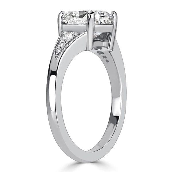 Vintage Cushion Cut Engagement Ring for Women in Sterling Silver with Simulated Diamond