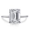 Emerald Cut White Sapphire Bridal Set - 925 Sterling Silver