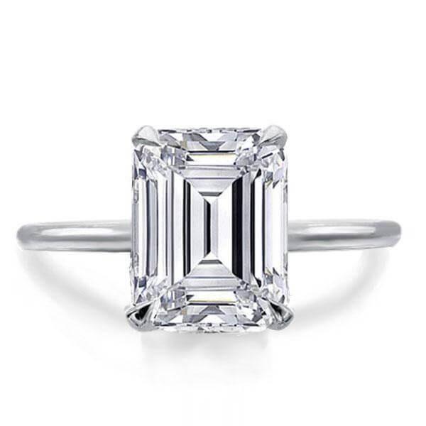 Emerald Cut White Sapphire Bridal Set - 925 Sterling Silver