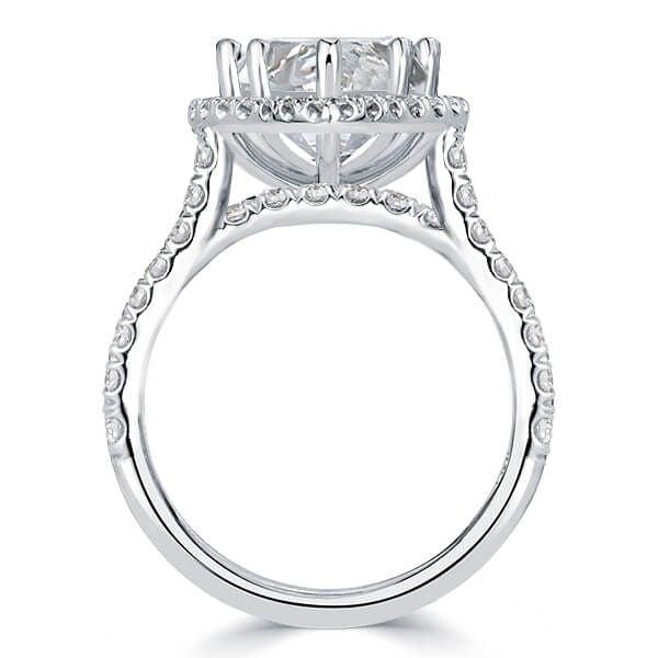 3-Piece Halo Pear Created White Sapphire Wedding Set in Sterling Silver