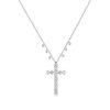 Sterling Silver Dainty Cross Pendant Necklace - Rhodium Plated, Nickel Free