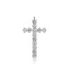 Sterling Silver Dainty Cross Pendant Necklace - Rhodium Plated, Nickel Free