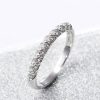 Twisted White Sapphire Wedding Band - Sterling Silver - 0.10 Carat TW