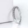 Twisted White Sapphire Wedding Band - Sterling Silver - 0.10 Carat TW