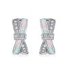 Opal Knot Necklace & Earrings Set - Sterling Silver Opal Jewelry