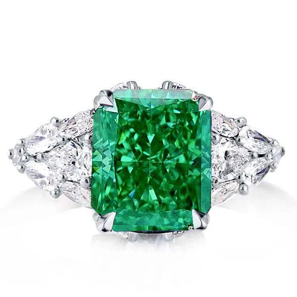 Sterling Silver Multi-Shape Cubic Zirconia Engagement Ring - 10.99 CTW