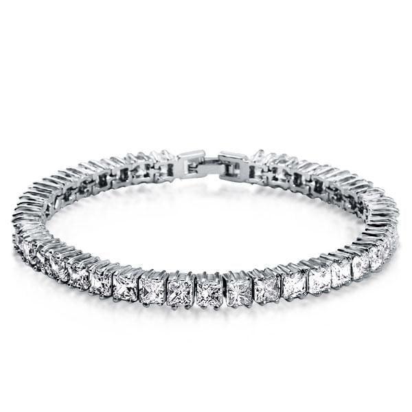 Princess Cut Tennis Bracelet | Silver Plated | 5.75 CT. TW. | Nickel Free