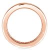 Rose Gold Asscher Cut Eternity Band - 18K Plated Sterling Silver Wedding Ring