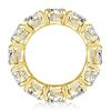 Cushion Cut Eternity Wedding Band in 18K Gold Plated Sterling Silver