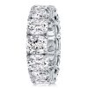 Cushion Cut Eternity Wedding Band - Sterling Silver, 16.65 CTW
