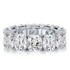 Cushion Cut Eternity Wedding Band - Sterling Silver, 16.65 CTW