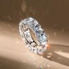 Cushion Cut Eternity Wedding Band - Sterling Silver, 16.65 CTW