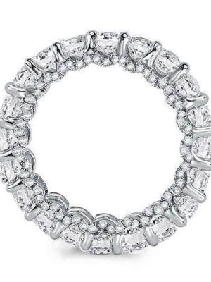 Eternity White Sapphire Wedding Band for Women - 925 Sterling Silver