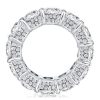 Classic Oval Cut Shared Prong Wedding Band in 925 Sterling Silver