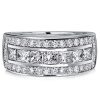 Princess Cut Half Eternity Wedding Band Anniversary Ring in Sterling Silver (1.80 CTW)