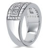 Princess Cut Half Eternity Wedding Band Anniversary Ring in Sterling Silver (1.80 CTW)