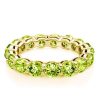 Eternity Peridot Wedding Band - 18K Gold Plated Sterling Silver