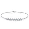 Sterling Silver Round Cut Chain Bracelet (0.70 CT. TW.) - 6", 7", 8", 9" Lengths