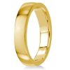 4mm 18K Gold Plated Sterling Silver Flat Wedding Band for Women