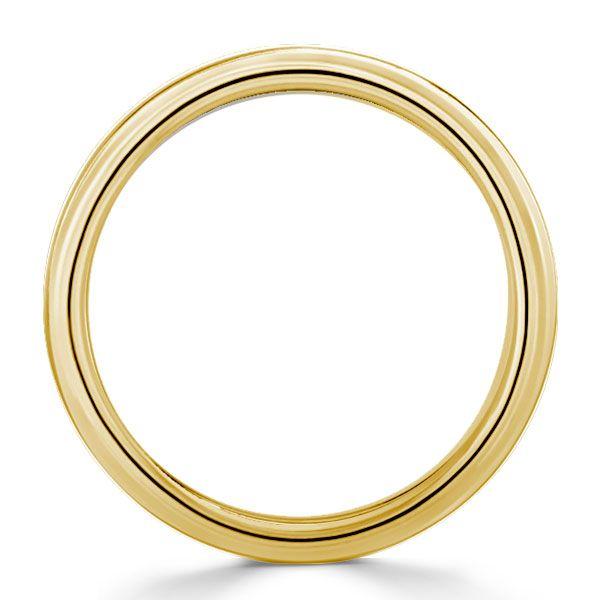 4mm 18K Gold Plated Sterling Silver Flat Wedding Band for Women