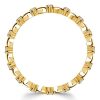 Double Row Eternity Band - 18K Gold Plated Sterling Silver Anniversary Ring