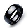 Titanium Ring for Men - Black 8MM Band, Comfort Fit