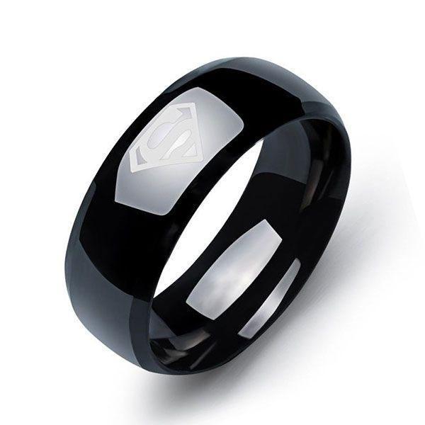 Titanium Ring for Men - Black 8MM Band, Comfort Fit