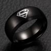 Titanium Ring for Men - Black 8MM Band, Comfort Fit