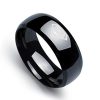 Titanium Ring for Men - Black 8MM Band, Comfort Fit