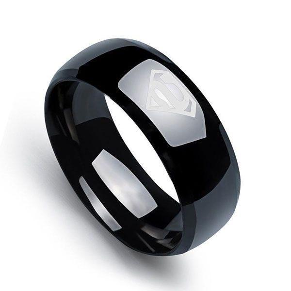 Titanium Ring for Men - Black 8MM Band, Comfort Fit