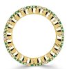 18K Rose Gold Plated Sterling Silver Emerald Cut Triple Row Wedding Band Ring (12.50 CT. TW.)