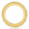 Flush Setting Wedding Band Ring in 925 Sterling Silver with 3.75 CT. TW. Accents