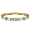 1.44 CT. TW. Baguette Cut Peridot Eternity Wedding Band in Rhodium-Plated Sterling Silver