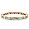 1.44 CT. TW. Baguette Cut Peridot Eternity Wedding Band in Rhodium-Plated Sterling Silver