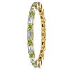 1.44 CT. TW. Baguette Cut Peridot Eternity Wedding Band in Rhodium-Plated Sterling Silver