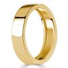 18K Gold Plated Sterling Silver Baguette Single Stone Wedding Band Ring for Women