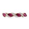 Marquise Cut Eternity Wedding Band - 18K Rose Gold Plated Sterling Silver