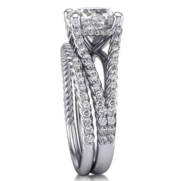 Sterling Silver Wedding and Engagement Ring Set for Couples