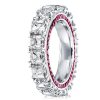 Eternity Asscher Cut White Sapphire Sterling Silver Wedding Band (8.61 CT. TW)
