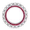Eternity Asscher Cut White Sapphire Sterling Silver Wedding Band (8.61 CT. TW)