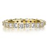 Golden Round Cut White & Blue Sapphire Stackable Ring Set - 18K Gold Plated Sterling Silver