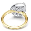 Halo Micro Pave Pear Cut Engagement Ring for Women in Sterling Silver