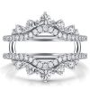 Sterling Silver Ring Guard Enhancer with 0.64 CT. TW. Accent Stones