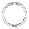 Sterling Silver Ring Guard Enhancer with 0.64 CT. TW. Accent Stones