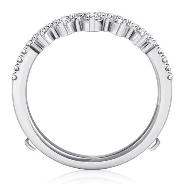 Sterling Silver Ring Guard Enhancer with 0.64 CT. TW. Accent Stones
