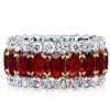 Two Tone Wedding Band for Ladies in Sterling Silver with Yellow Gold Plating