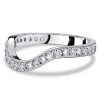 Sterling Silver Round Cut Arch Chevron Wedding Band - 0.44 CT. TW.